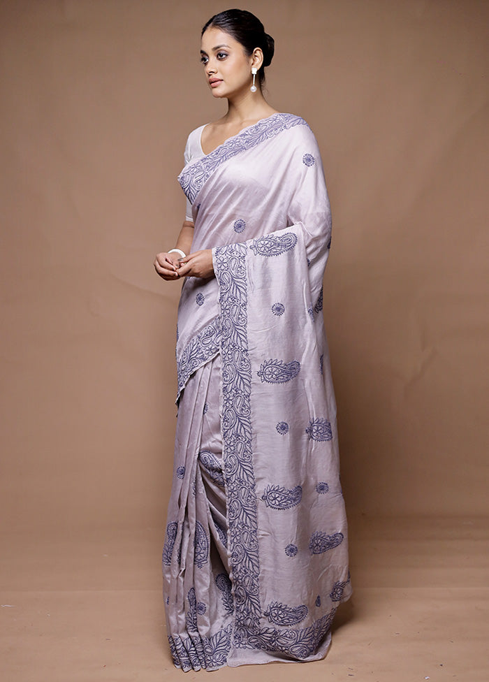 Grey Handloom Pure Cotton Saree With Blouse Piece Cheap Footlocker Finishline