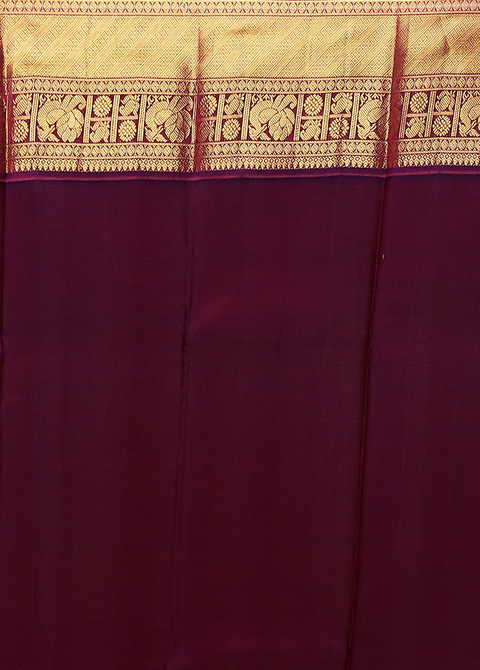 Green Handloom Kanchipuram Pure Silk Saree With Blouse Piece Enjoy For Sale