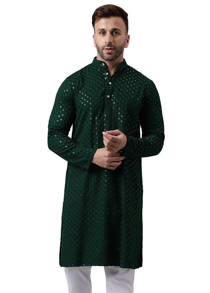 Mehendi Silk Embroidered Kurta Cheapest Pice Cheap Pice