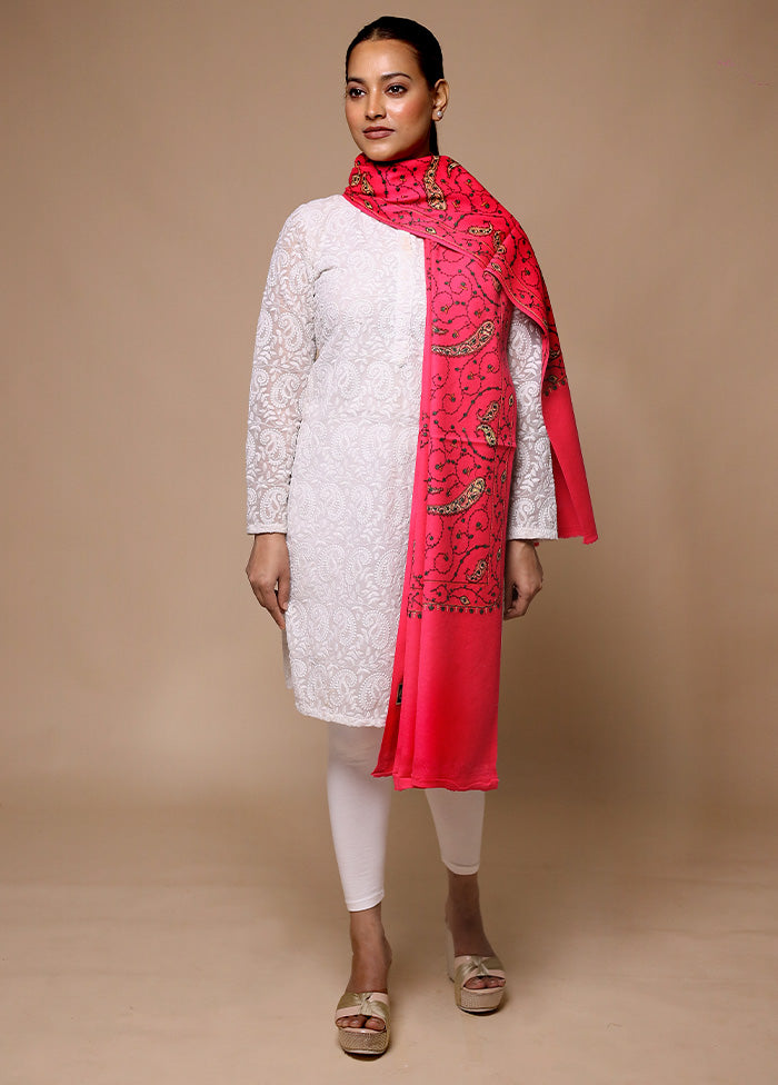 Pink Woven Work Shawl Sale Free Shipping