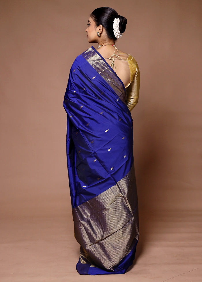 Blue Kanjivaram Silk Saree With Blouse Piece Sale Release Dates