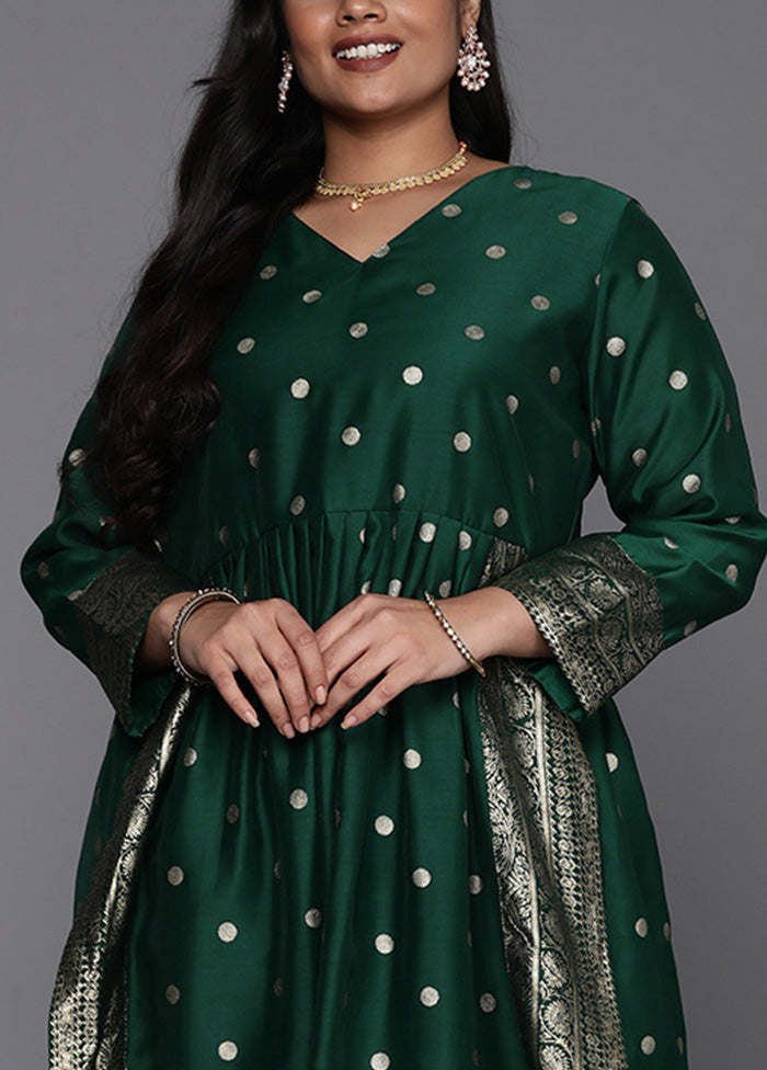 2 Pc Green Readymade Chanderi Kurti Set Pay With Paypal Cheap Online