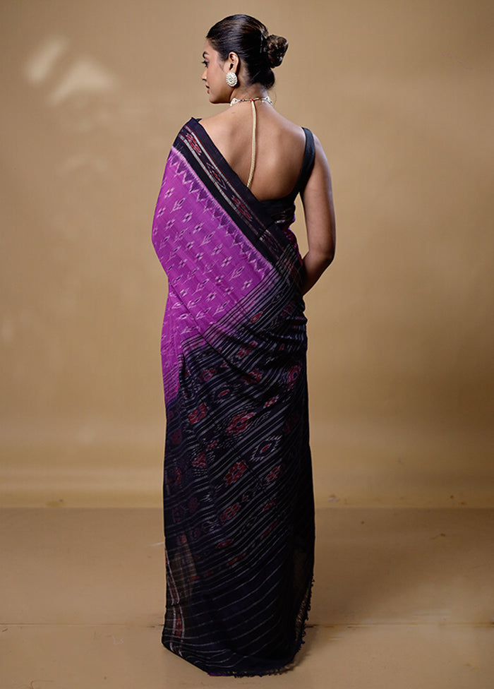 Purple Pure Cotton Saree With Blouse Piece Best Deals