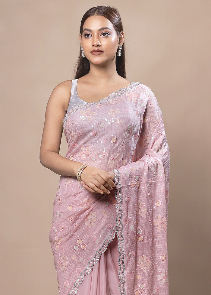 Pink Silk Saree With Blouse Piece Outlet Best Seller