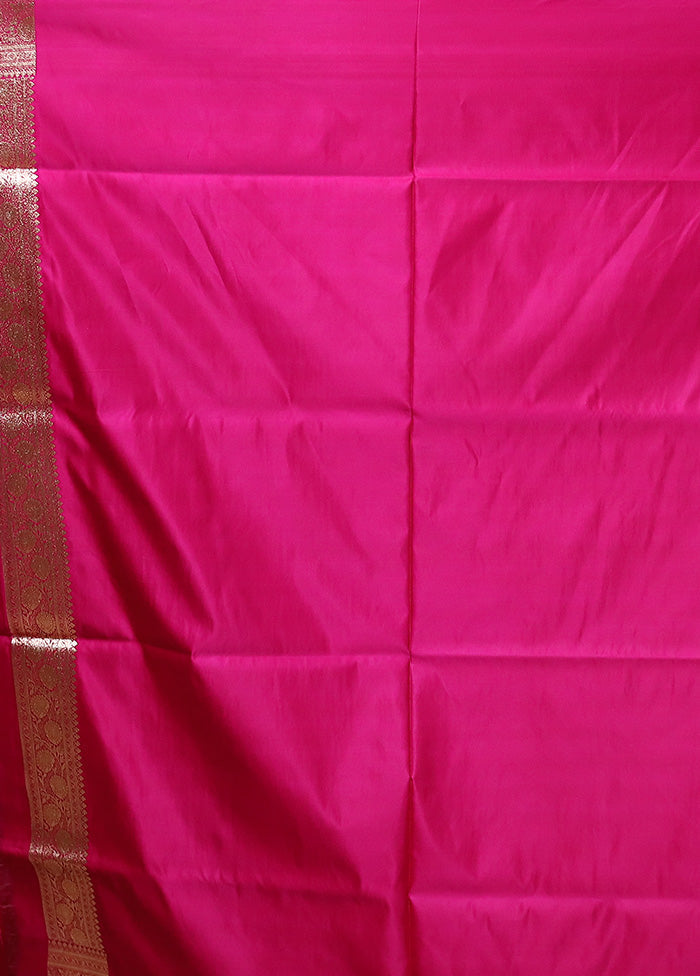 Pink Banarasi Silk Saree With Blouse Piece Cheapest Cheap Online