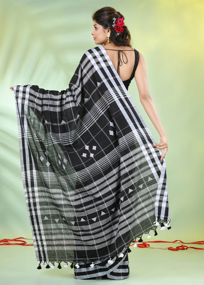 Black Cotton Saree With Blouse Piece Clearance Best Place