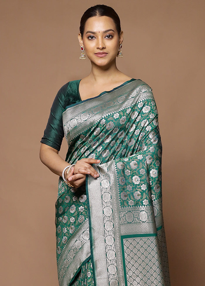 Blue Uppada Silk Saree With Blouse Piece Buy Cheap Perfect