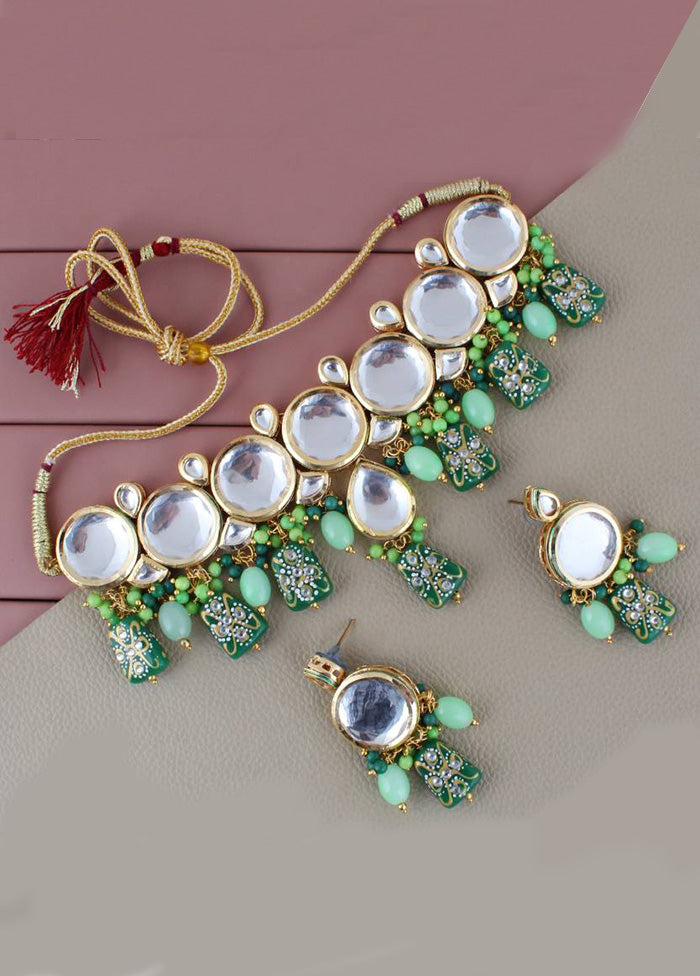 Green Alloy Jewellery Set Free Shipping Very Cheap