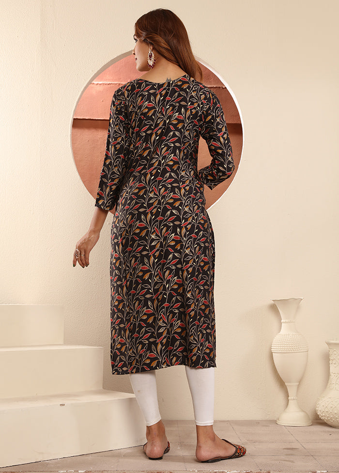 Black Readymade Viscose Kurti With Mastercard