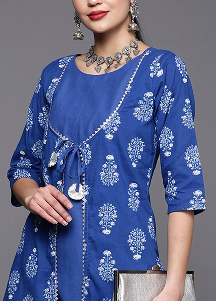 Royal Blue Pure Readymade Cotton Kurti Clearance Footaction