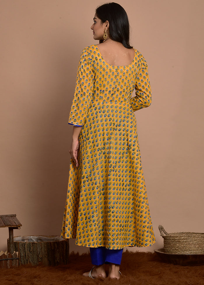 2 Pc Yellow Readymade Cotton Kurti Set Outlet For You