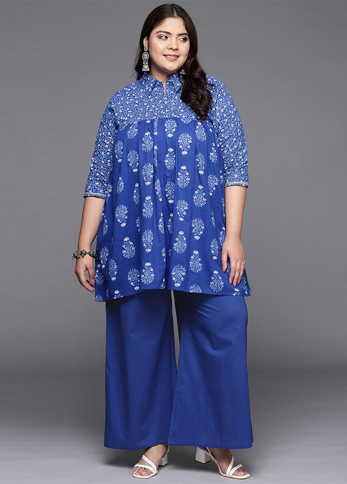 2 Pc Indigo Blue Pure Readymade Cotton Kurti Set Free Shipping Release Dates