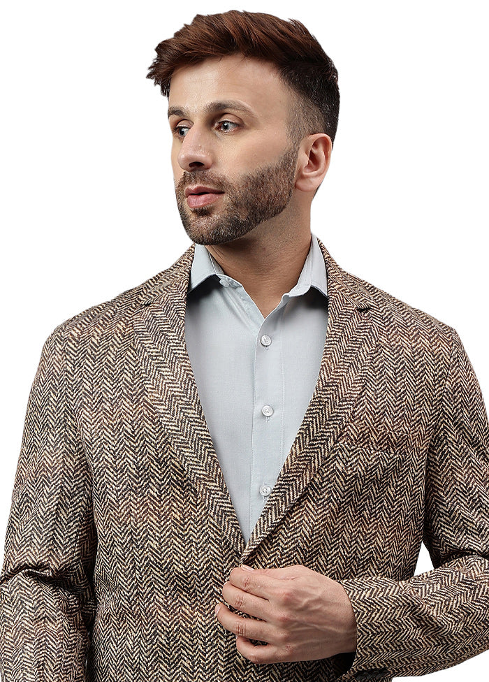 Multicolor Viscose Printed Blazer Visa Payment