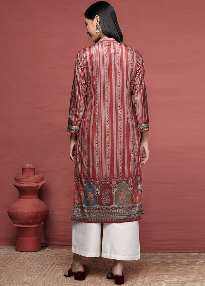 Maroon Readymade Velvet Kurti Sast Online