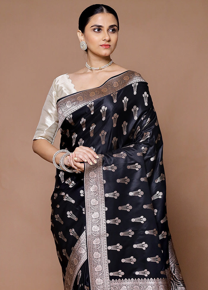 Black Katan Silk Saree With Blouse Piece Ebay Cheap Pice