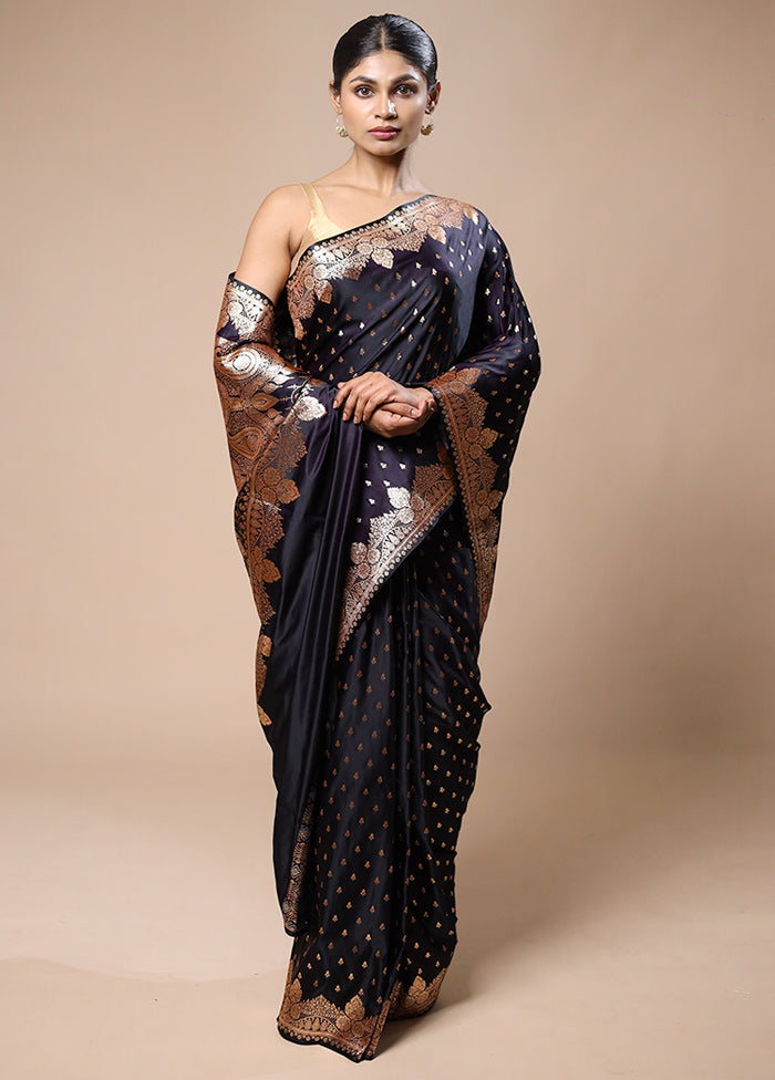 Wine Banarasi Silk Saree With Blouse Piece Visit New