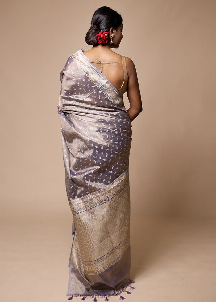 Lavender Tissue Silk Saree With Blouse Piece Cheap Best