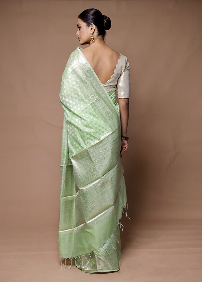 Green Kora Silk Saree With Blouse Piece Buy Cheap Cheapest Pice