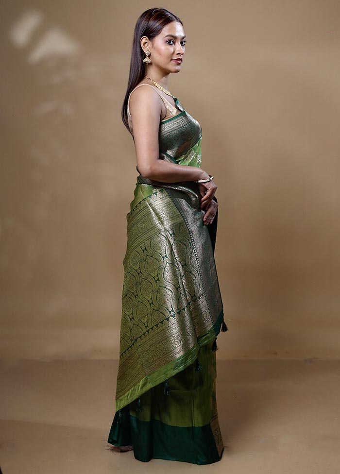 Green Georgette Saree With Blouse Piece Cheap Pictures