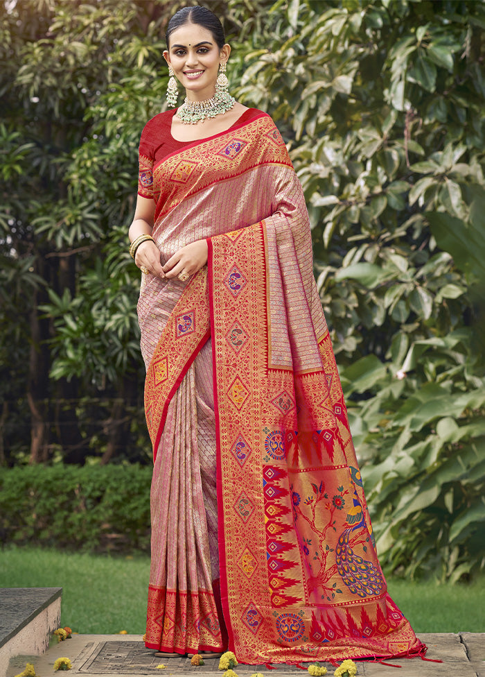 Red Dupion Silk Saree With Blouse Piece Pay With Paypal Cheap Pice