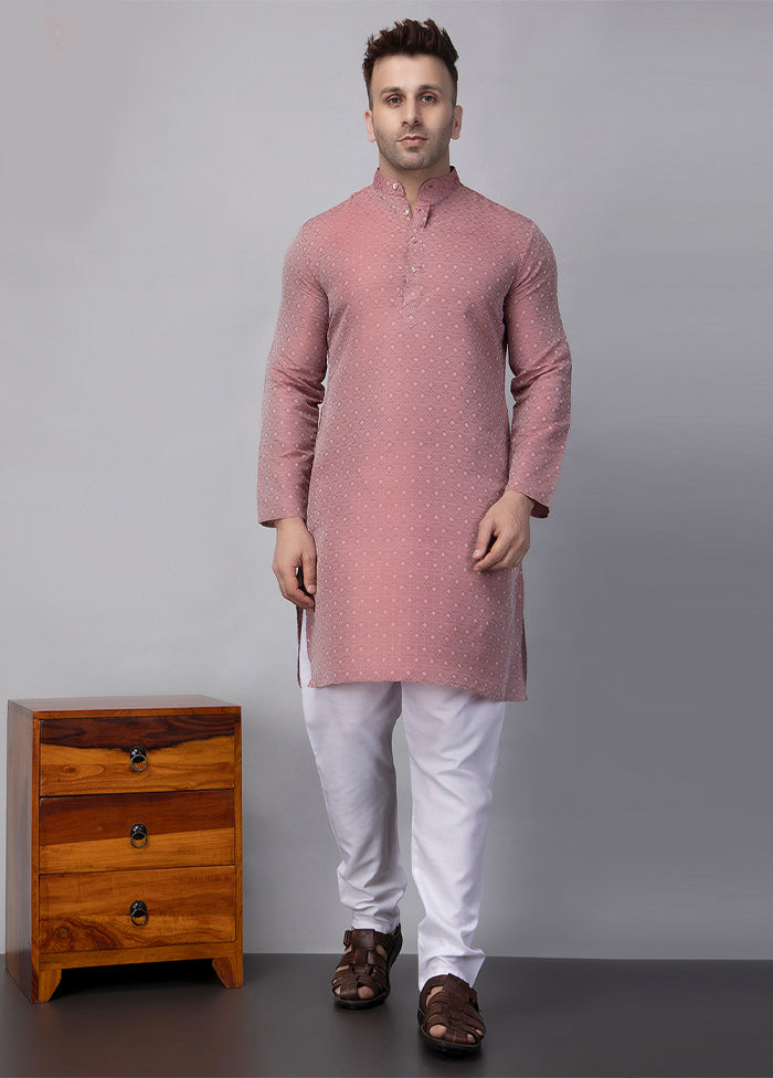 2 Pc Maroon Viscose Kurta Pajama Set Outlet Clearance