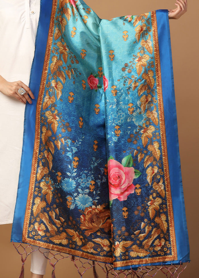 Blue Art Silk Dupatta 2025 Online