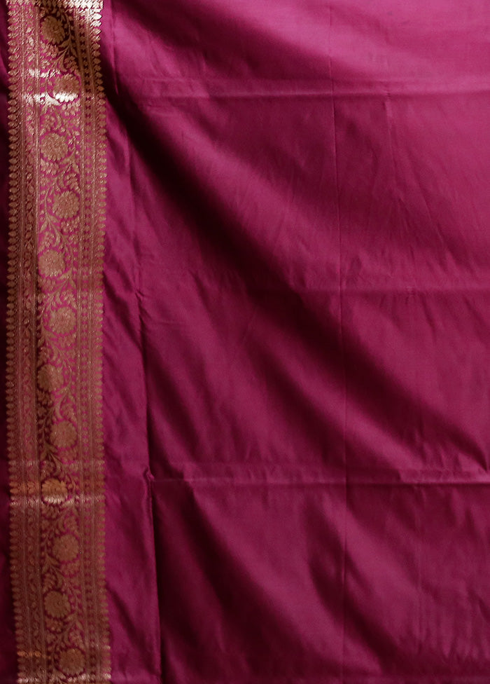 Pink Banarasi Silk Saree With Blouse Piece Cheap In China