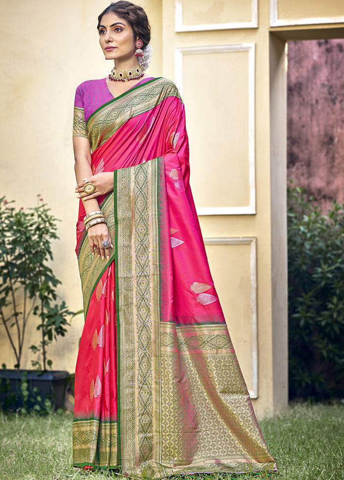 Rani Dupion Silk Saree With Blouse Piece Clearance Perfect