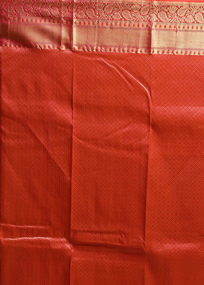 Red Handloom Kanjivaram Pure Silk Saree With Blouse Piece Footlocker Online