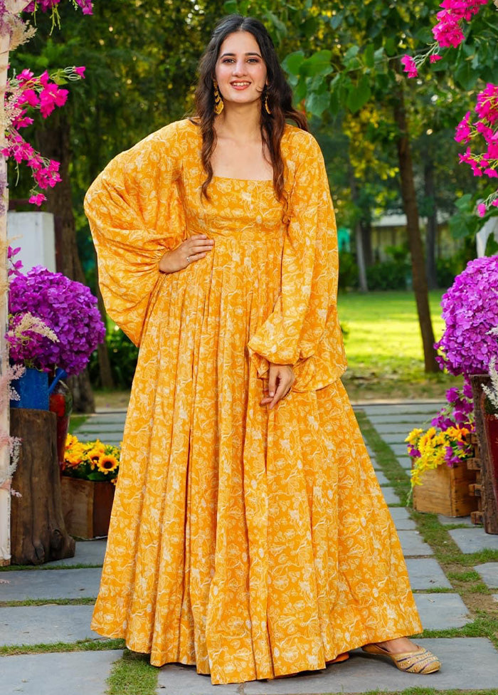 Yellow Readymade Georgette Indian Dress Buy Cheap Cheapest