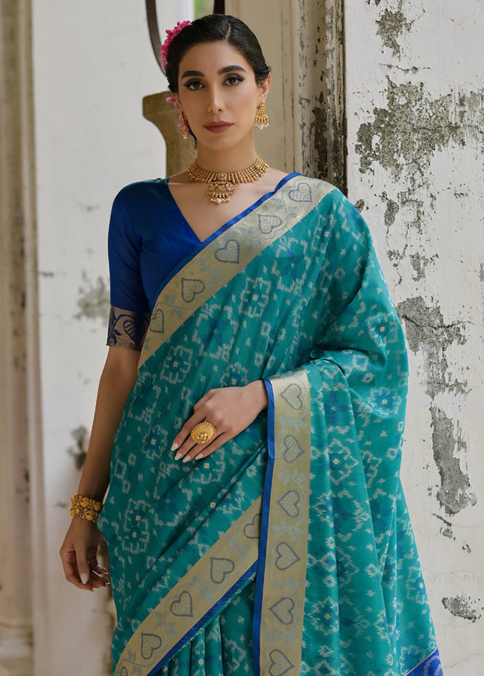 Firoza Spun Silk Saree With Blouse Piece Buy Cheap 100% Original