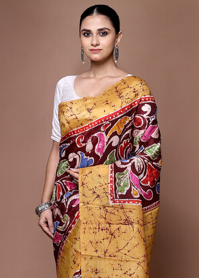 Red Printed Pure Silk Saree Without Blouse Piece Buy Online Cheap Pice