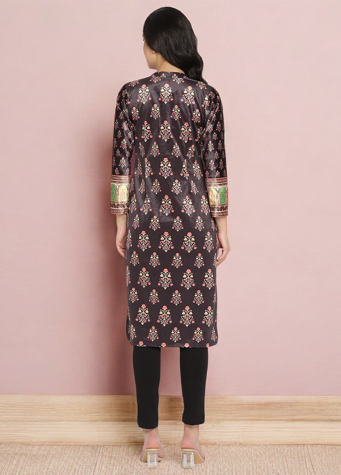 Black Readymade Velvet Kurti Get Authentic Sale Online