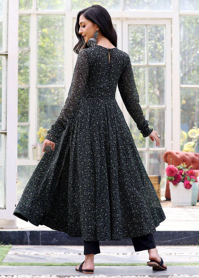 Black Readymade Georgette Long Kurti The Cheapest Cheap Online