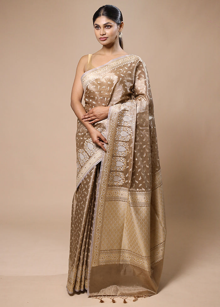 Cream Tissue Silk Saree With Blouse Piece Outlet Websites