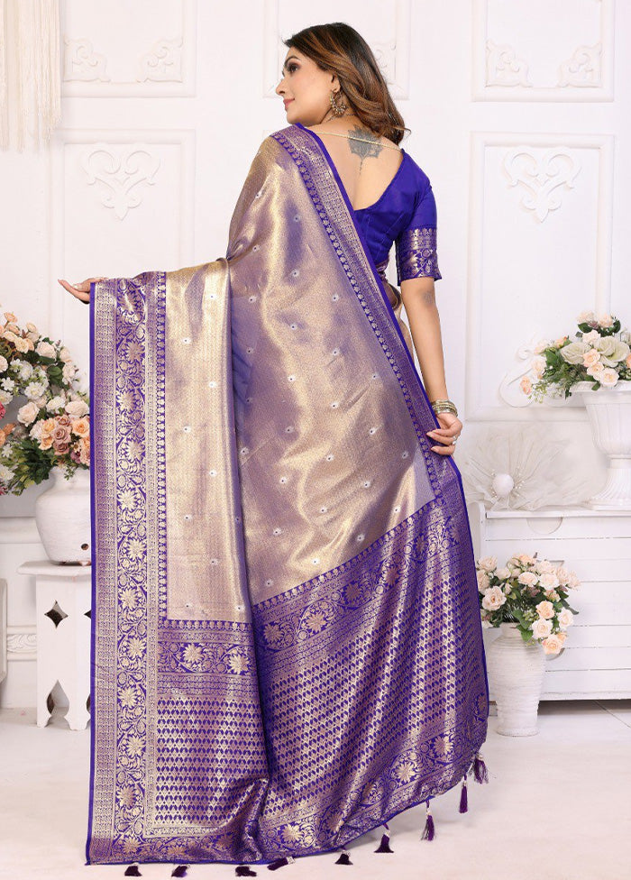 Dark Beige Banarasi Silk Saree With Blouse Piece Sale For Nice