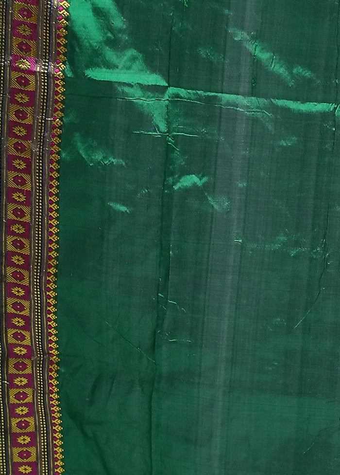 Green Handloom Assam Pure Silk Saree With Blouse Piece Cheap Sale Collections