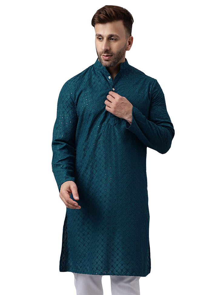 Green Silk Embroidered Kurta Cheap Sale Release Dates