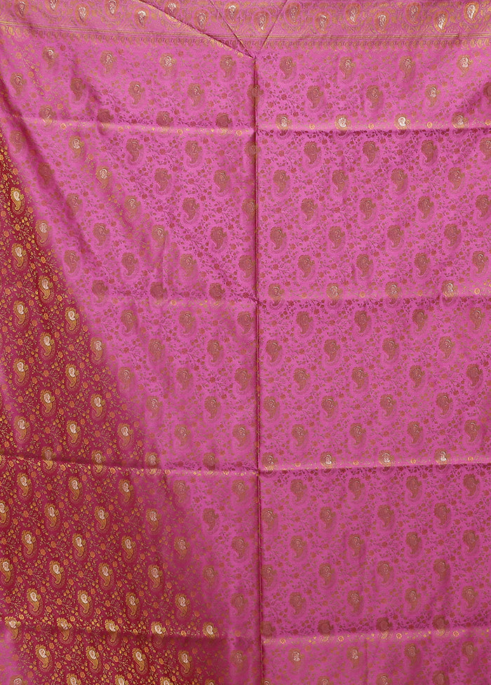 Pink Handloom Tanchoi Pure Silk Saree With Blouse Piece Sale Great Deals