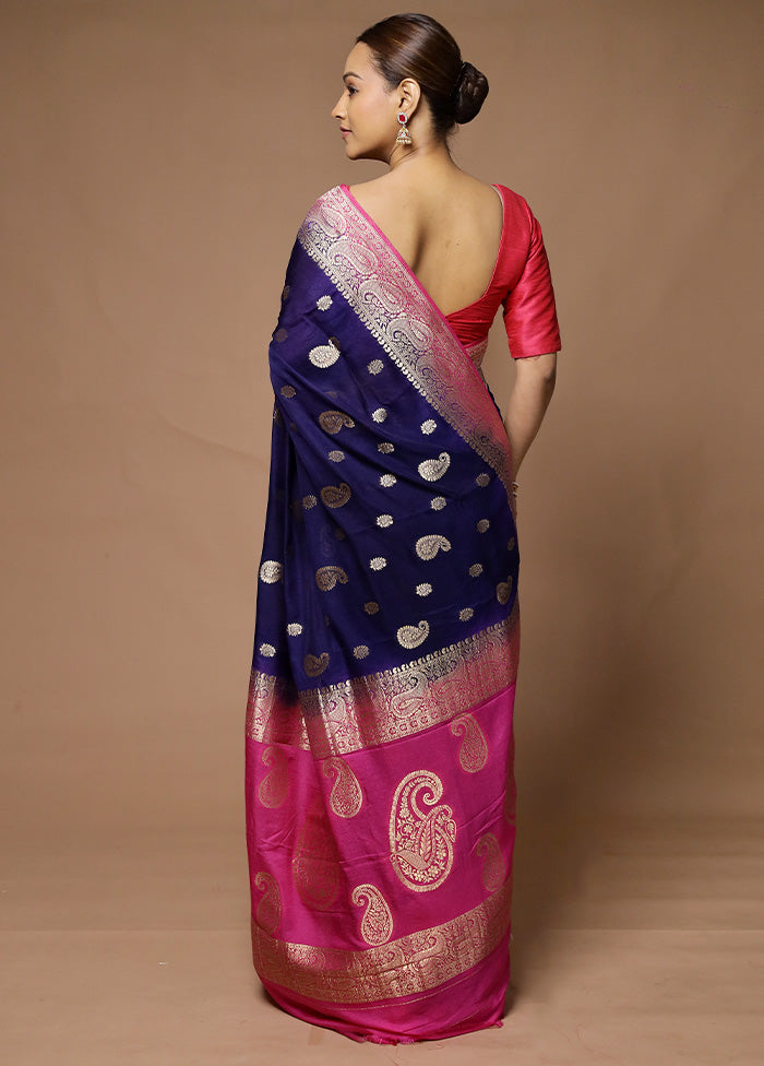 Blue Georgette Saree With Blouse Piece Outlet Pay With Paypal