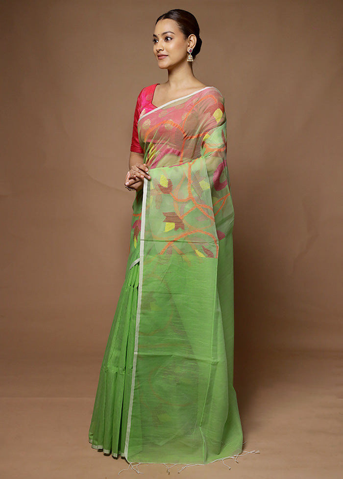 Green Matka Silk Saree With Blouse Piece Discount Looking For