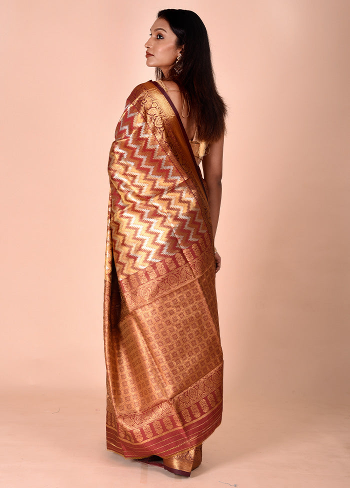 Multicolor Dupion Silk Saree With Blouse Piece Clearance Shop