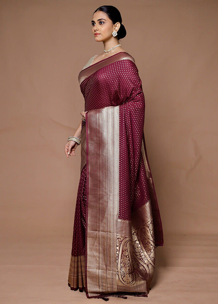 Maroon Georgette Saree With Blouse Piece Discount Latest