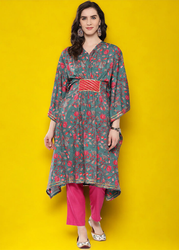 Green Readymade Silk Kurti Sale Online Cheap