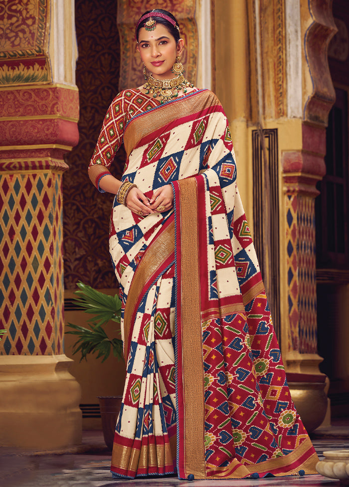 Multicolor Spun Silk Saree With Blouse Piece The Cheapest Cheap Online