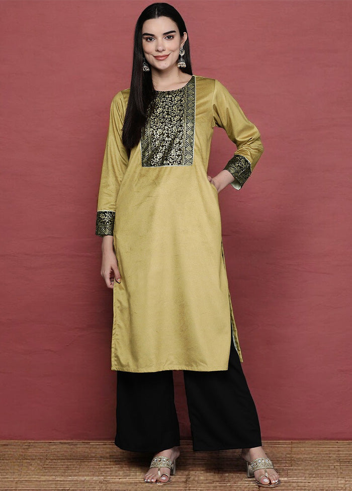 Mustard Readymade Velvet Kurti Buy Cheap How Much