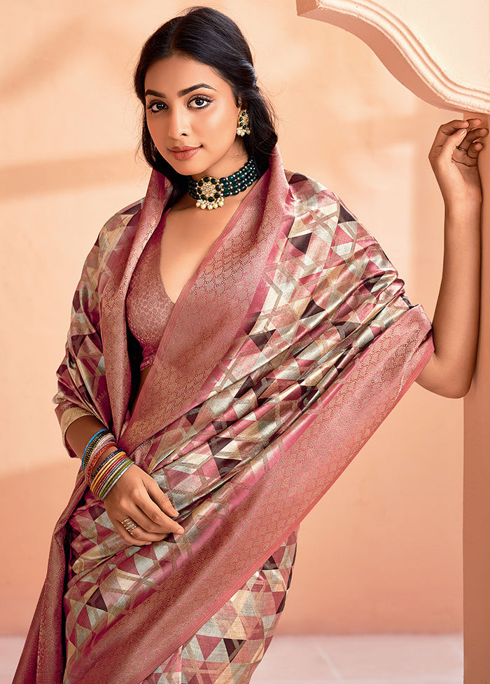 Rust Organza Saree With Blouse Piece Cheap Shop