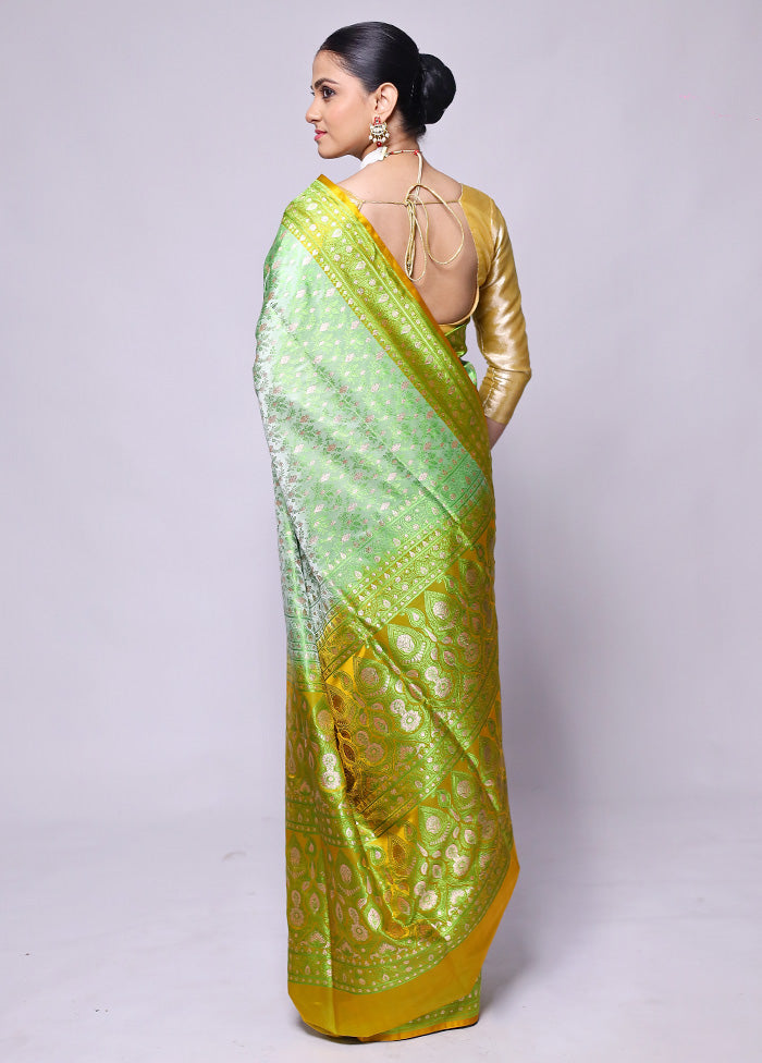 Green Tanchoi Silk Saree With Blouse Piece Sale Wiki