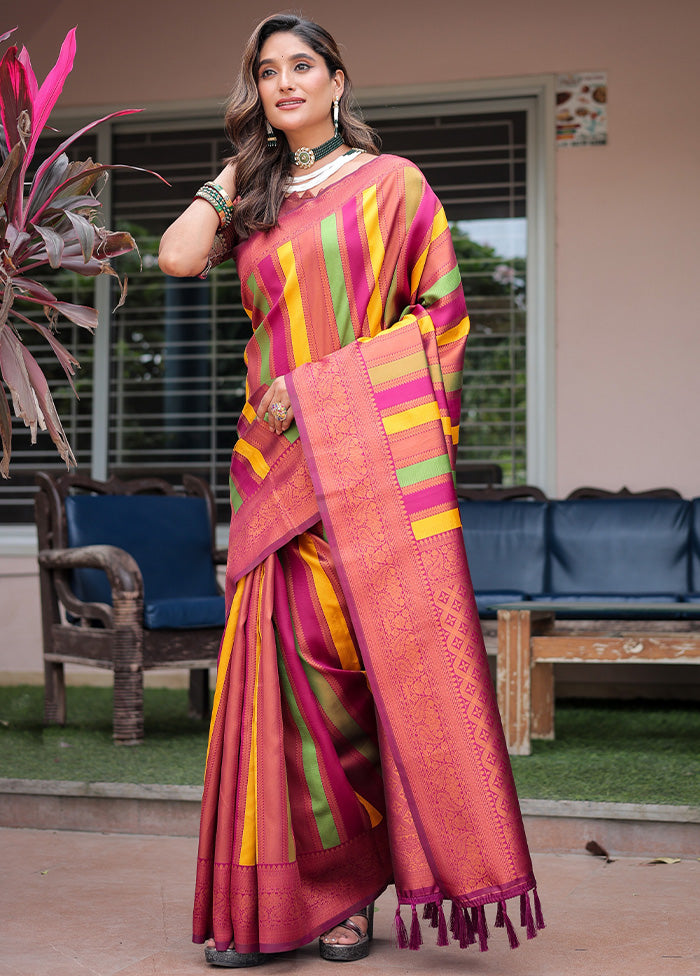 Maroon Kanjivaram Silk Saree With Blouse Piece Collections Cheap Pice