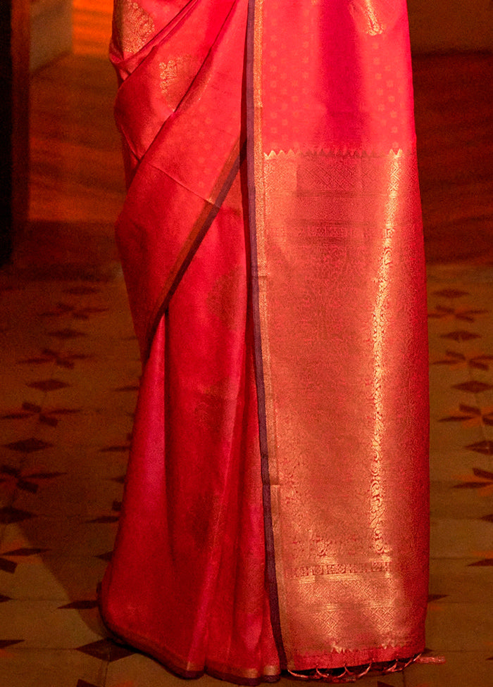 Pink Dupion Silk Saree With Blouse Piece Buy Cheap Nicekicks